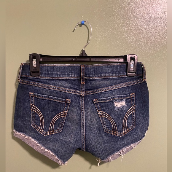 3 pack-Hollister Women's Denim Shorts - Dark Blue - Picture 3 of 10
